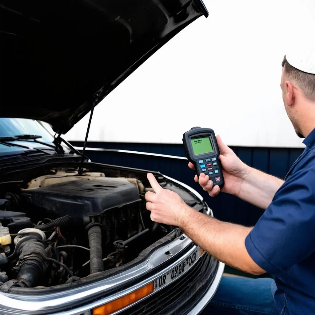 OBD Scanner in Use