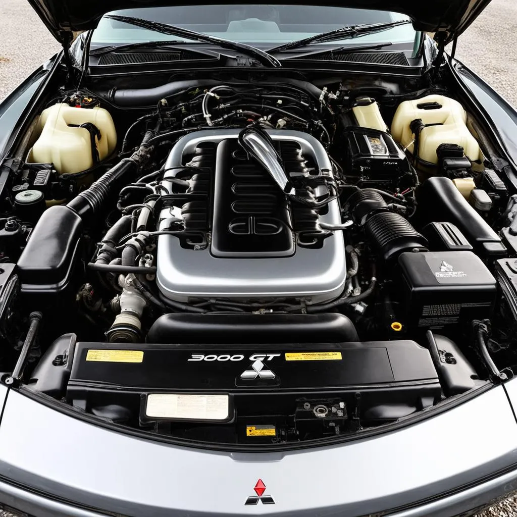 Mitsubishi 3000GT engine bay