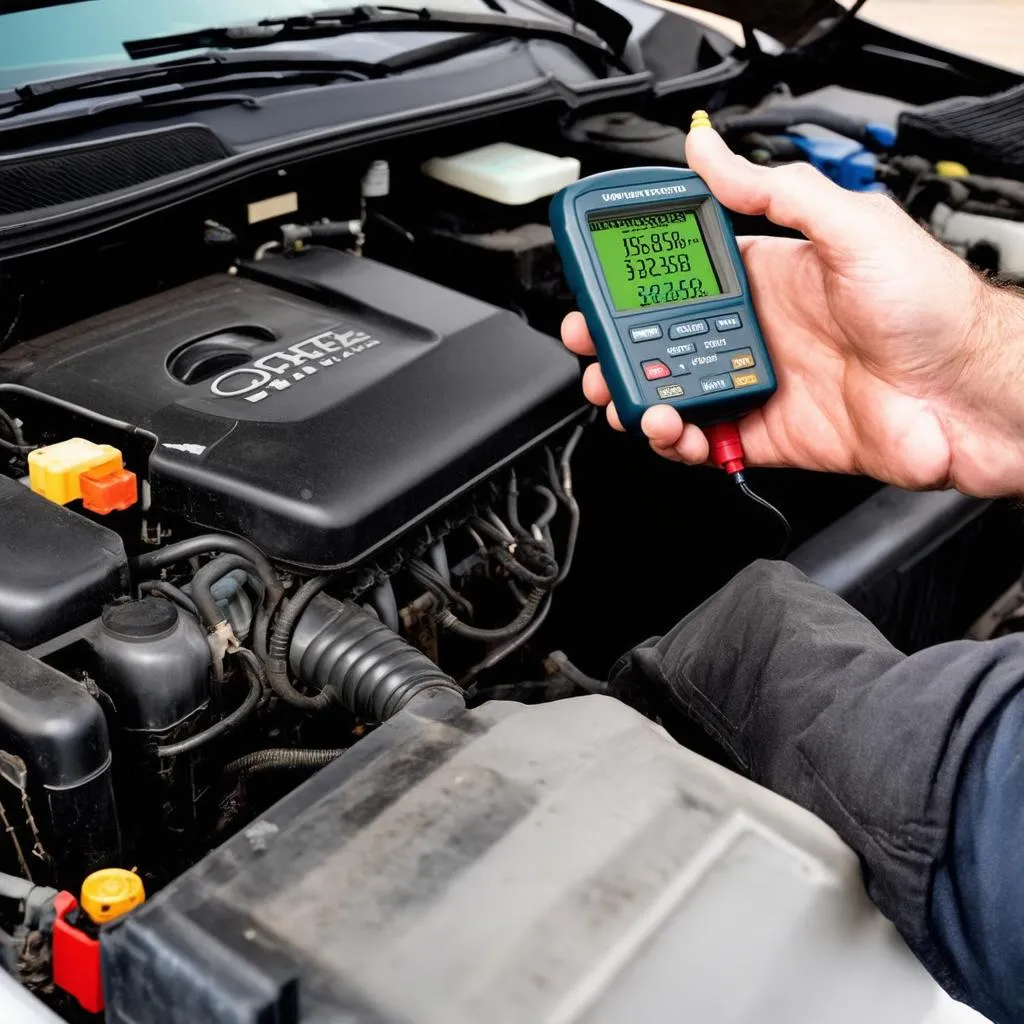 OBD Scanner connected to a 2003 Toyota Camry