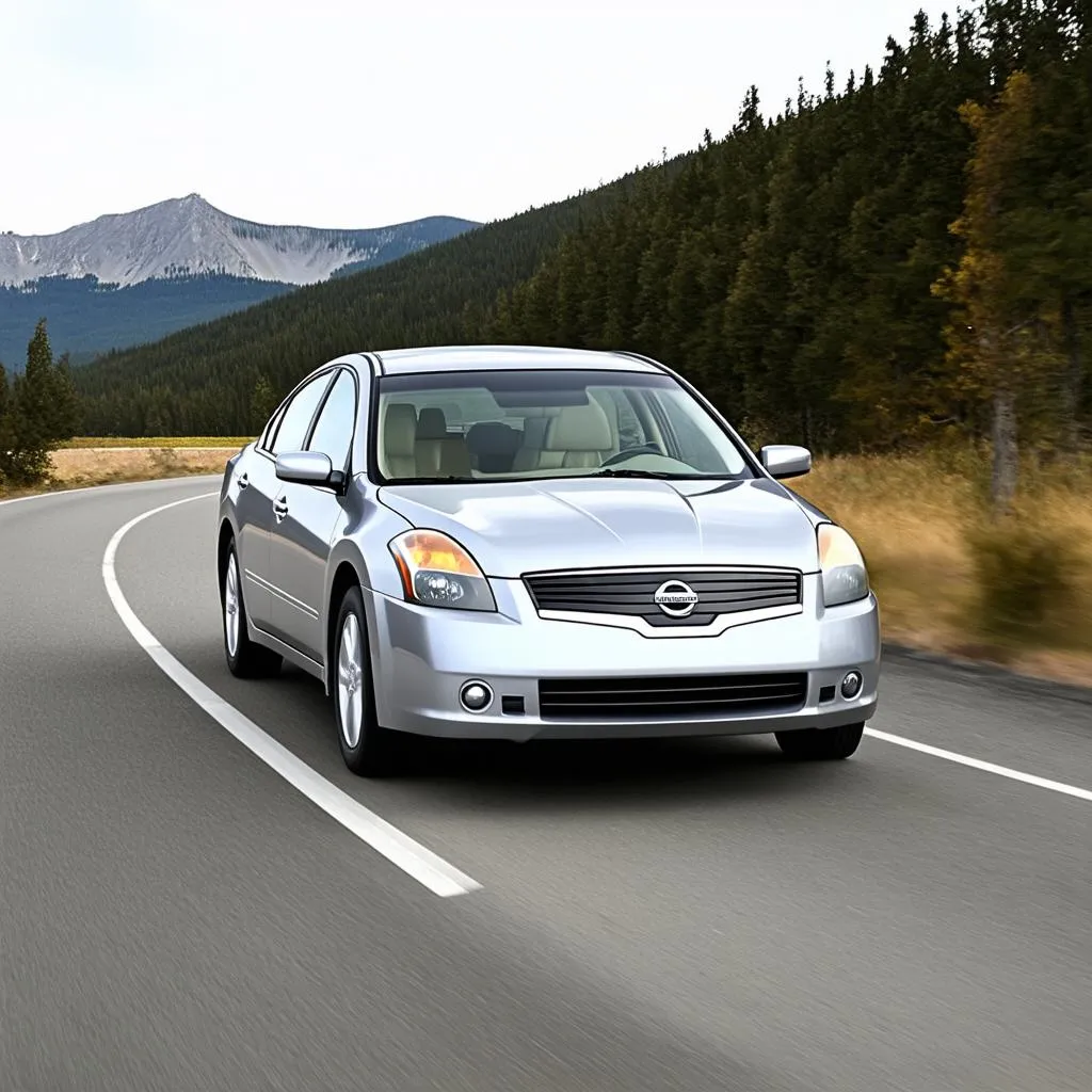 2007 Nissan Altima on a scenic road