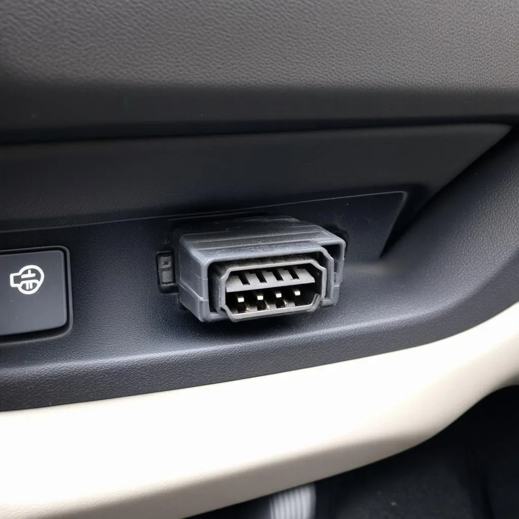 OBD port location under dashboard