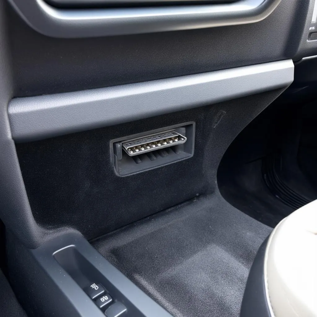 OBD port location in a 2012 Mustang