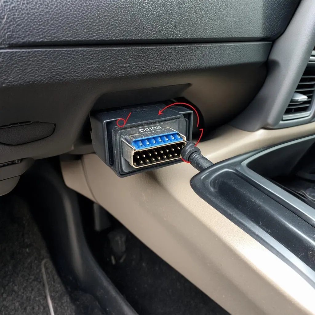 OBD port location in a car