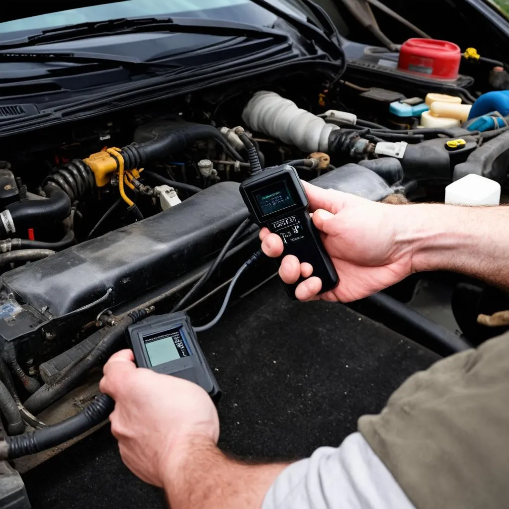 OBD2 Diagnostic Tool in Use