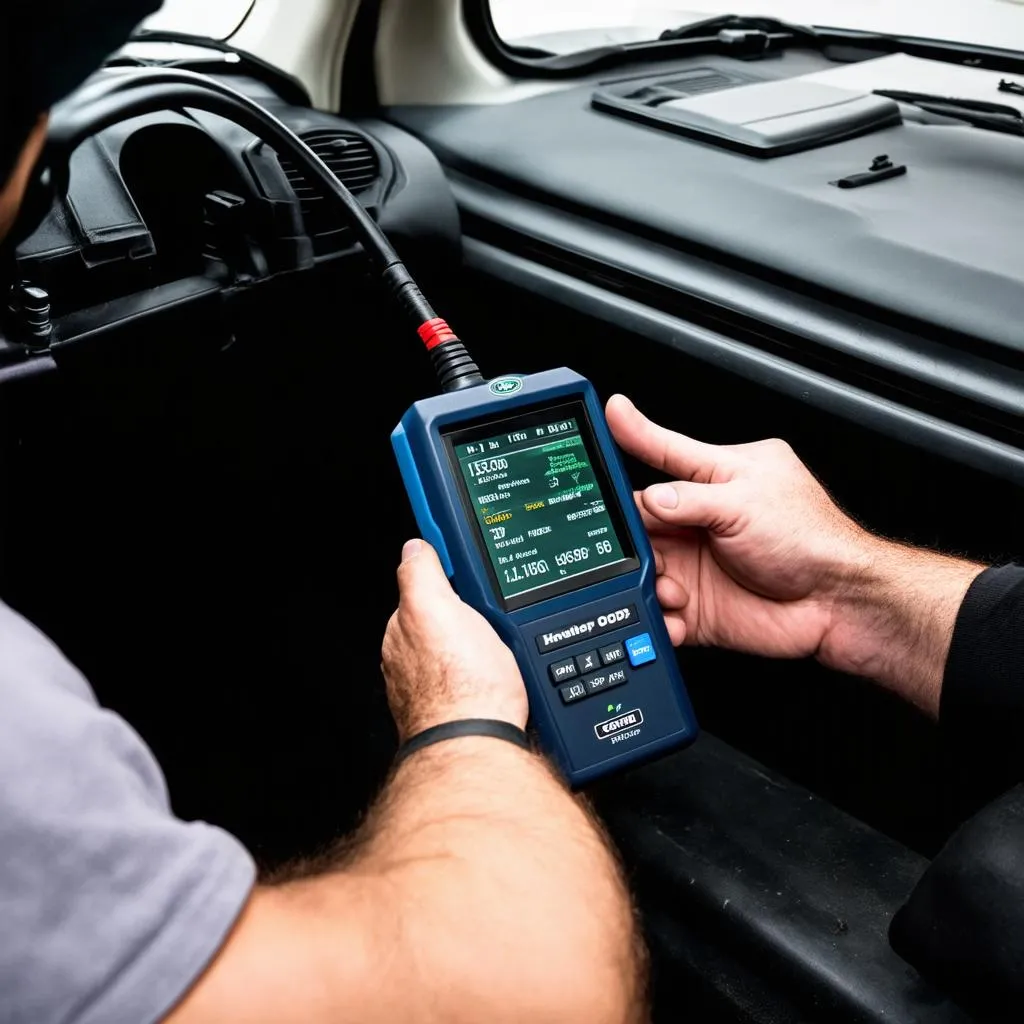 OBD Scanner in Use