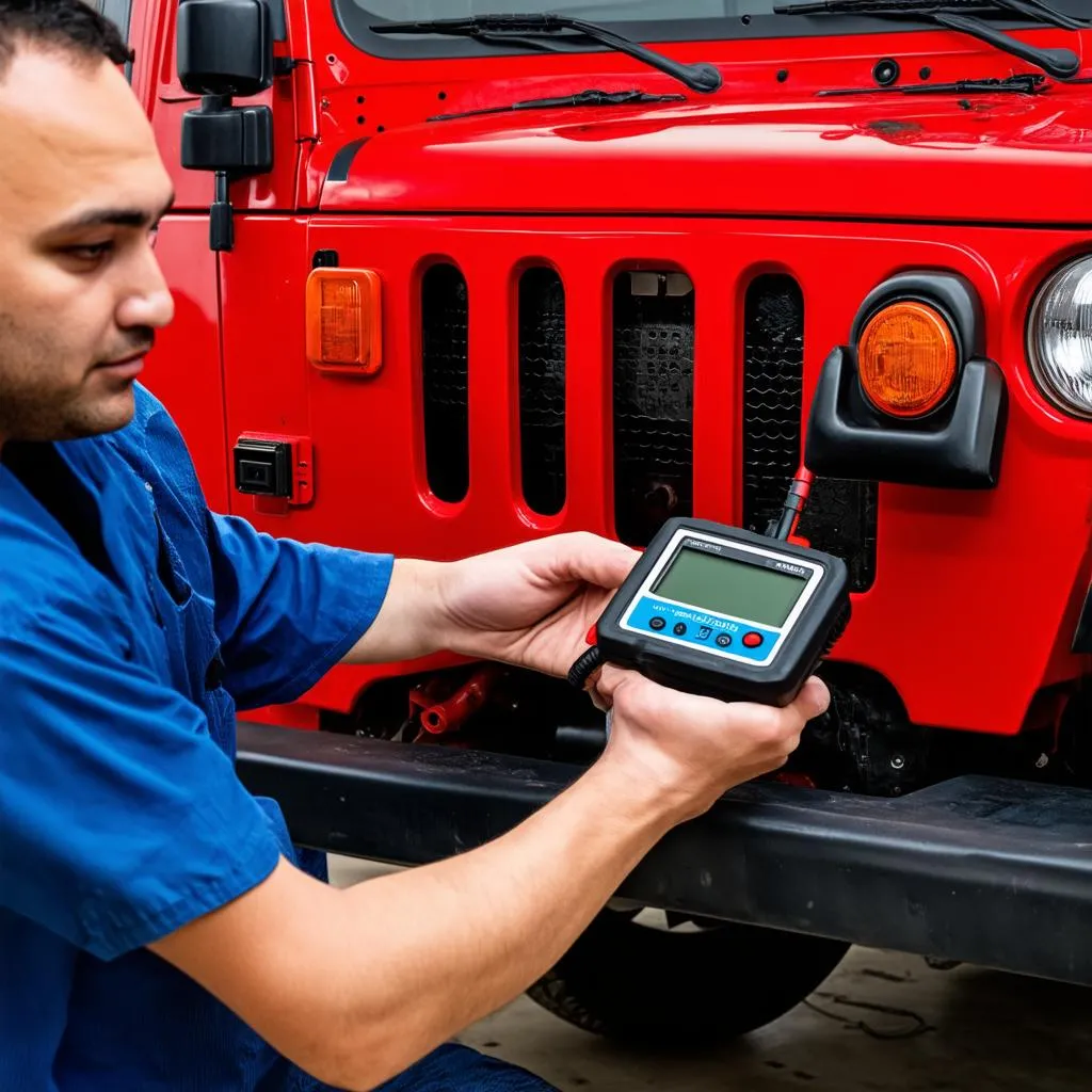 OBD Scanner in Use