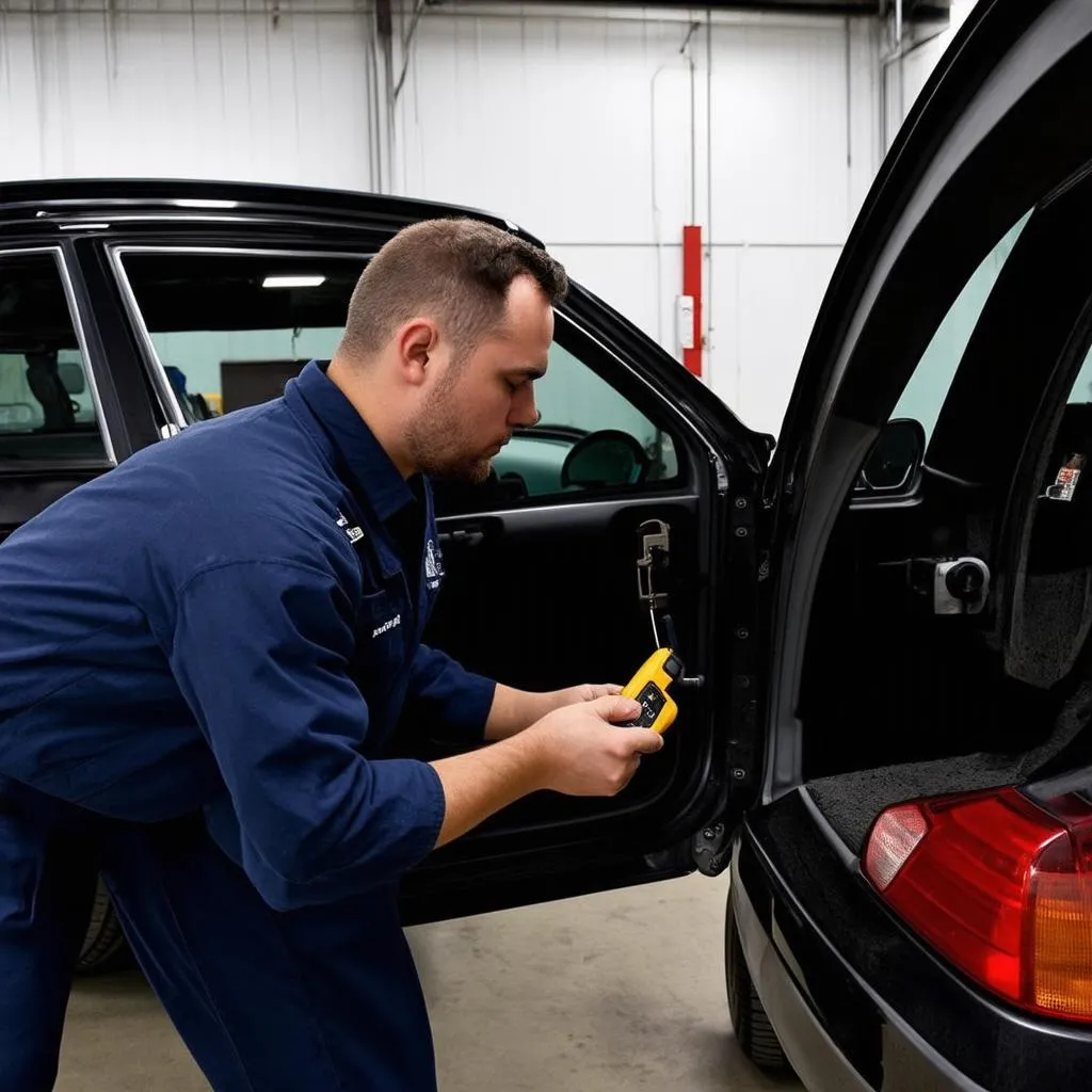 car mechanic door lock repair