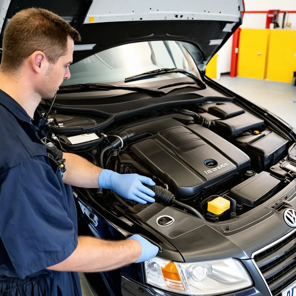 Car engine inspection