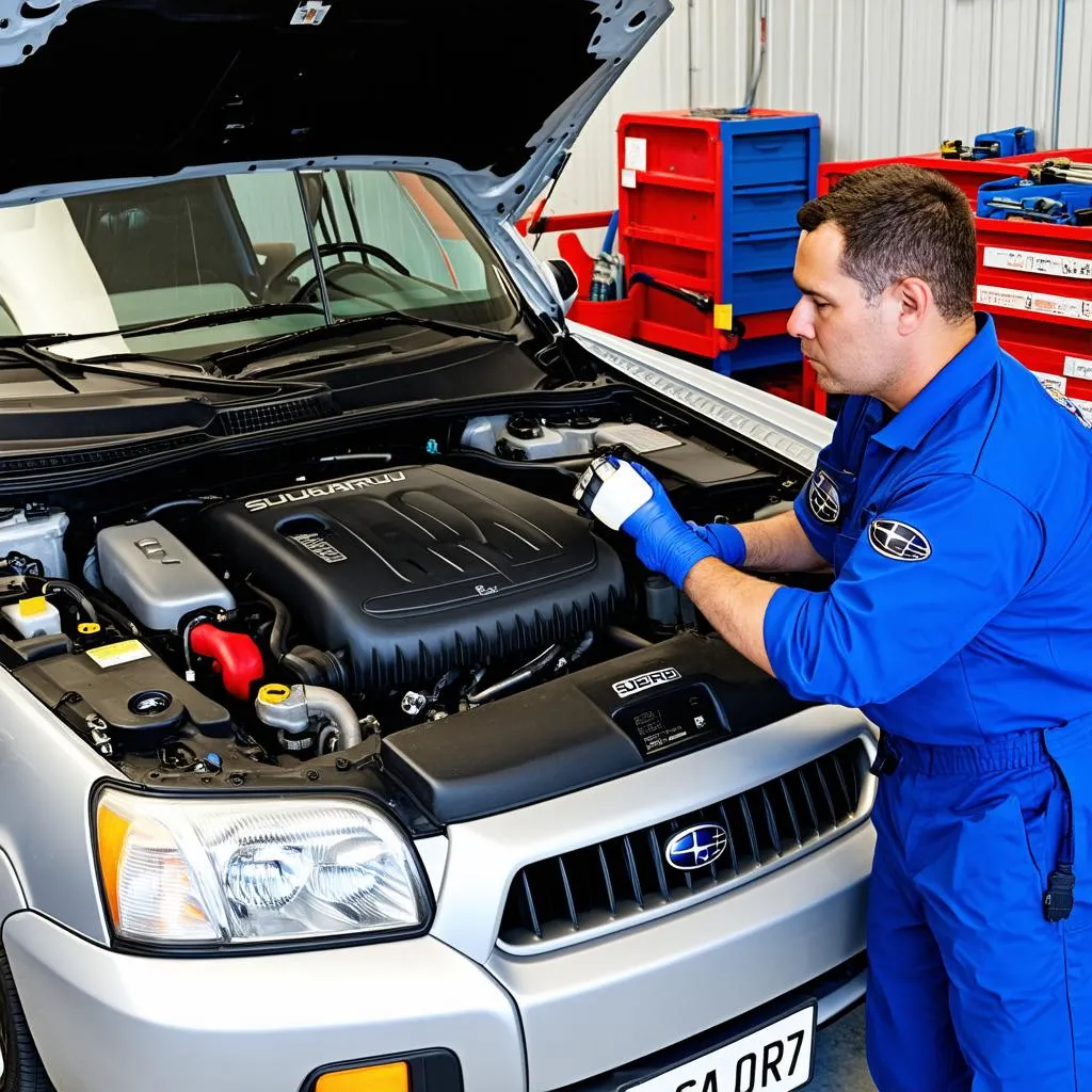 Subaru Forester engine inspection