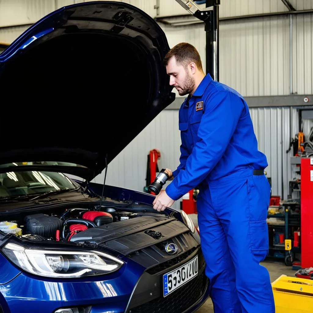 Car engine inspection