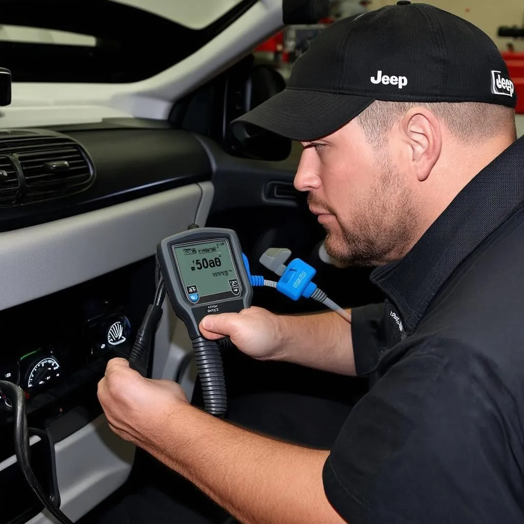 OBD Scanner in Use