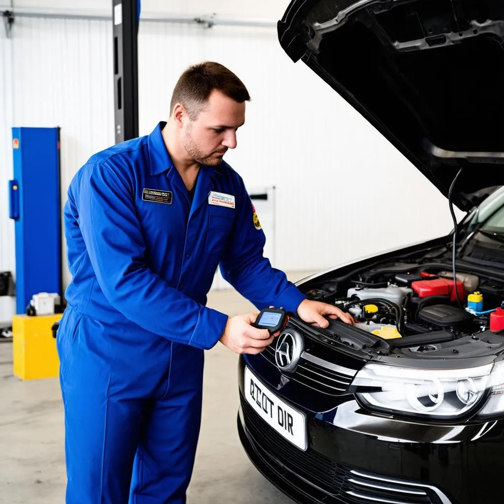 car mechanic working