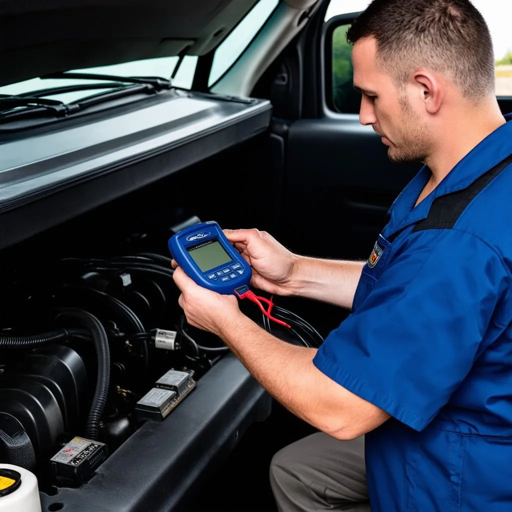 Mechanic Diagnosing F150