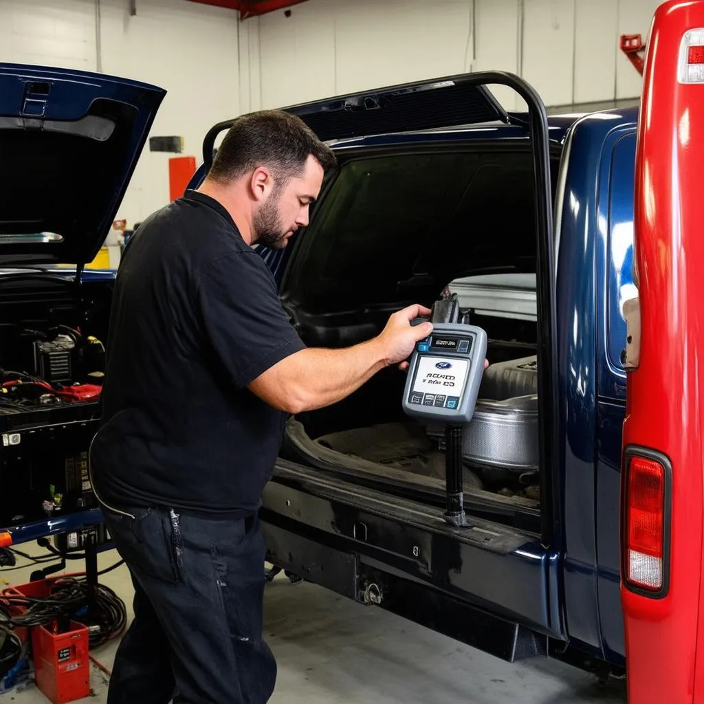 Mechanic Diagnosing F250