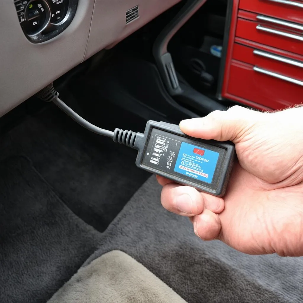 OBD Scanner Connected to a 1993 Voyager