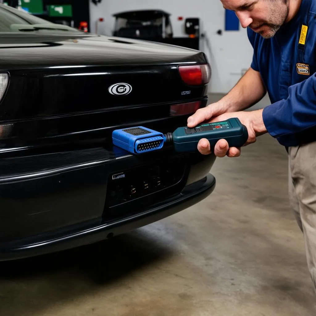 Chrysler Sebring with OBD2 Scanner connected