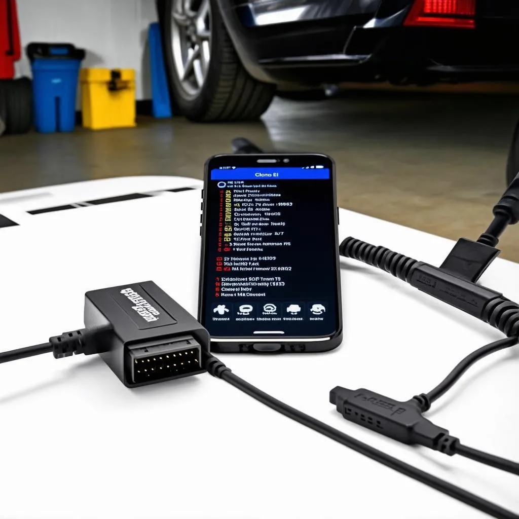 OBD II Dongle Plugged into Car