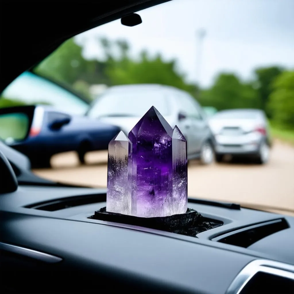 Amethyst crystal for car energy