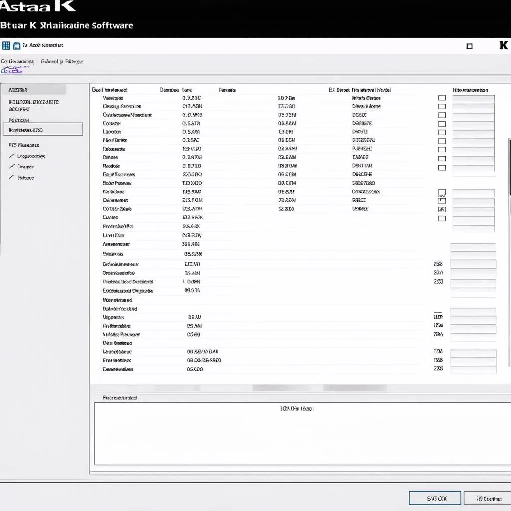 Astra K Diagnostic Software