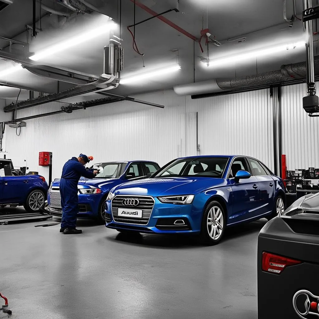 Audi mechanic workshop