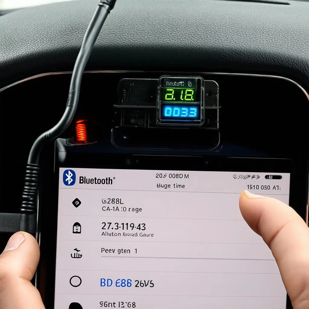 Bluetooth OBD Gauge in Car