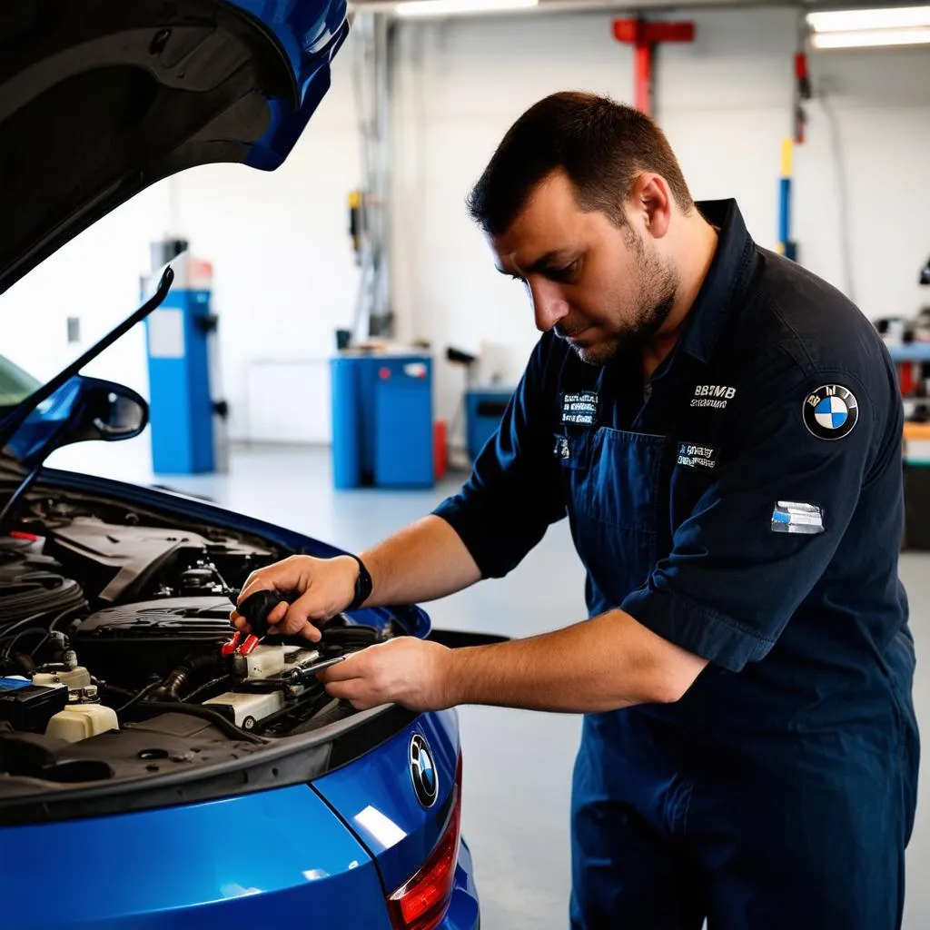 BMW Mechanic at Work