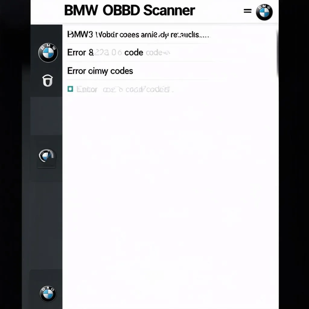 BMW OBD Scanner App Interface