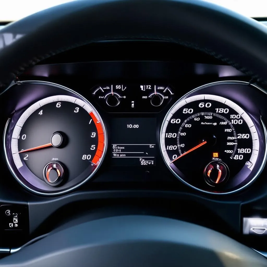 Car Dashboard With Speedometer