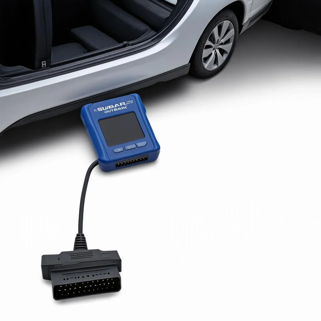 Car Diagnostic Tool Connected to Subaru Outback