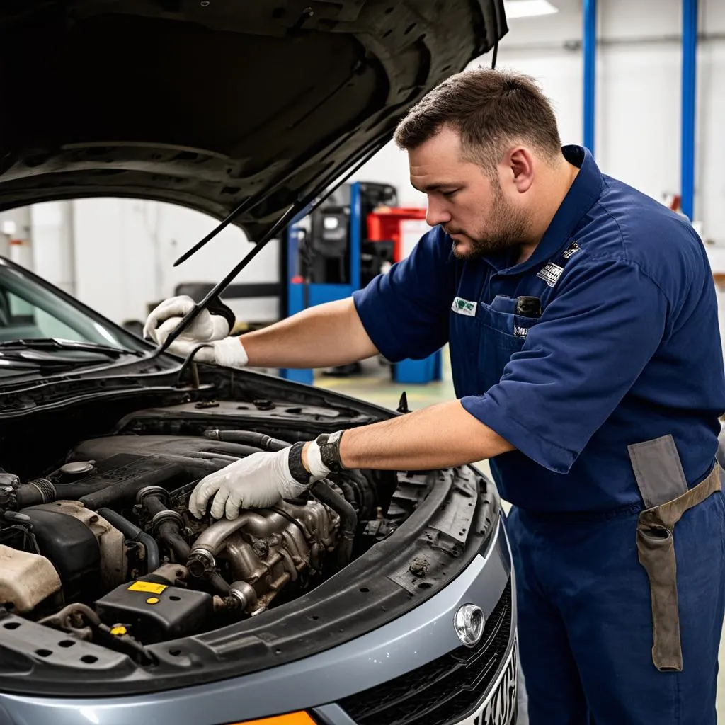 Car Mechanic Repairing