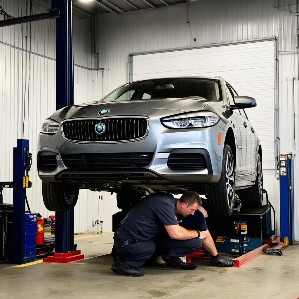 Car on a Lift