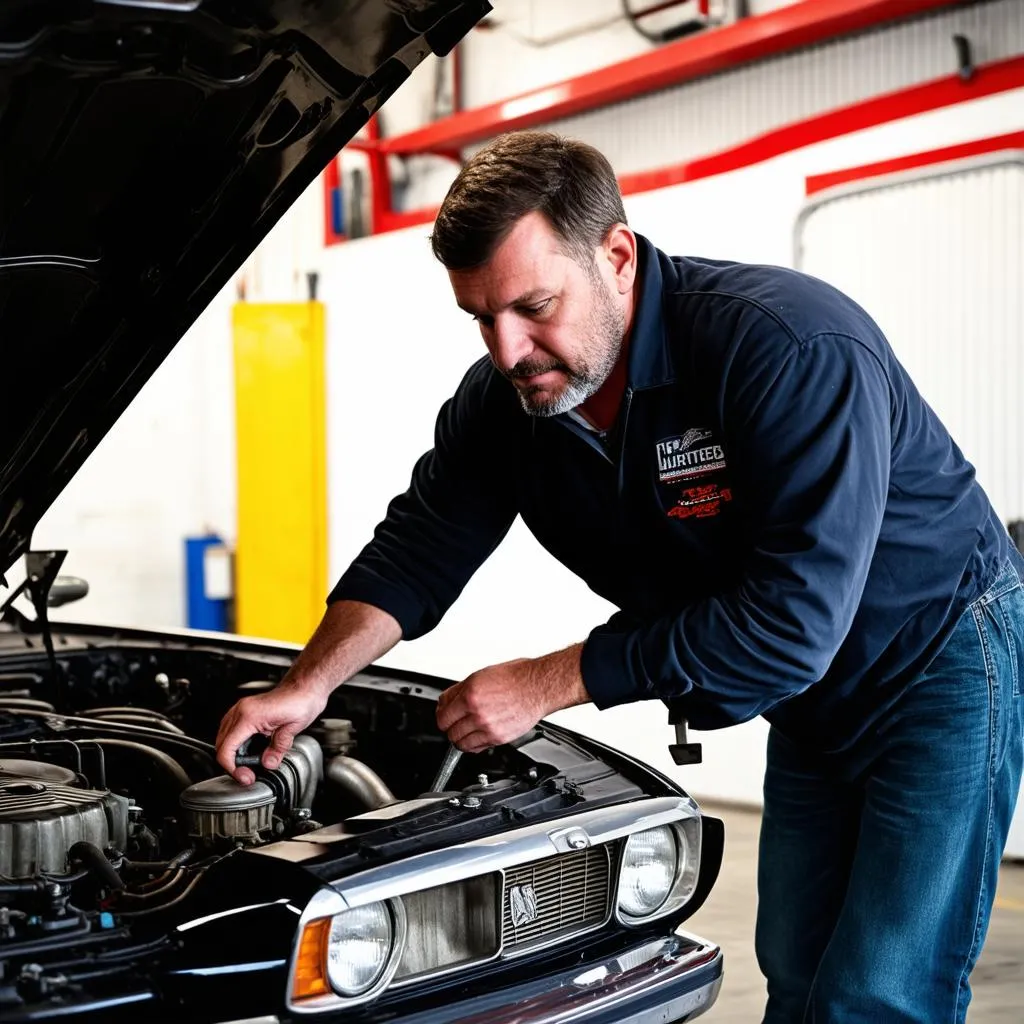 Classic car mechanic