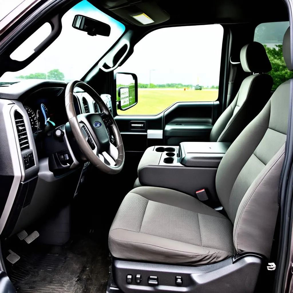 Clean Ford F250 Interior