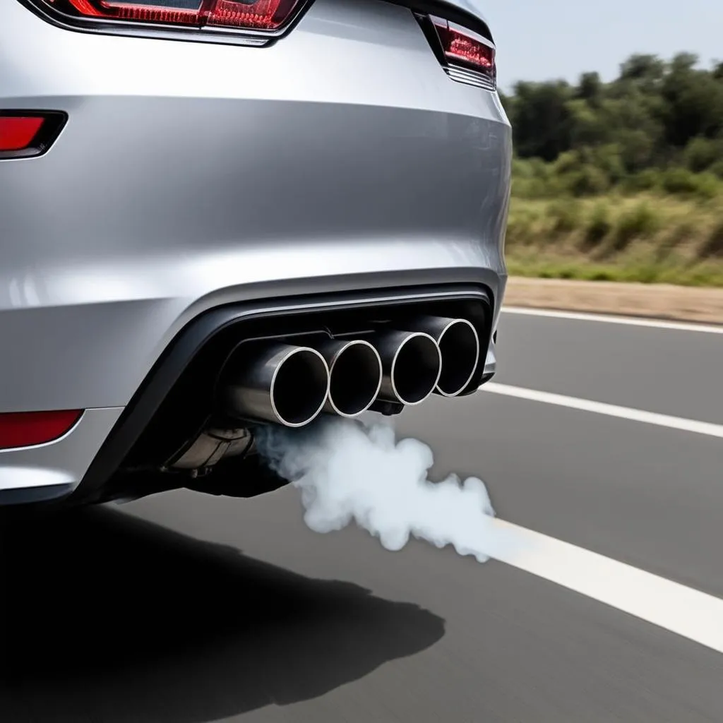 Modern diesel car with clean exhaust