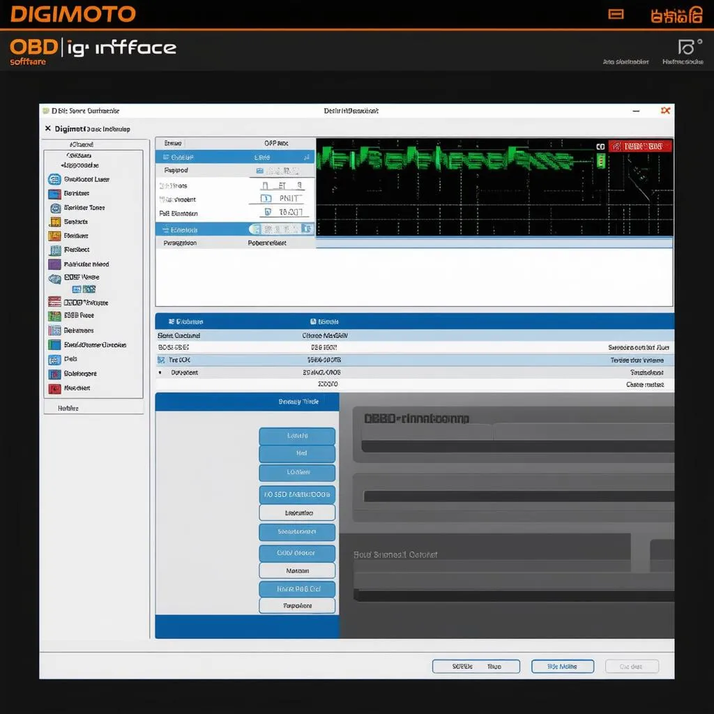 Digimoto OBD software interface