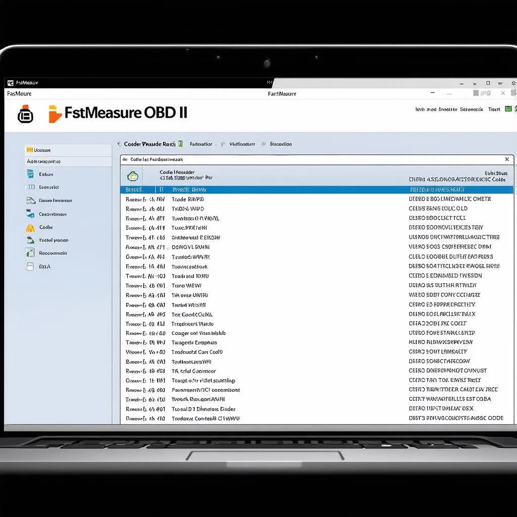 FastMeasure OBD II on a Laptop