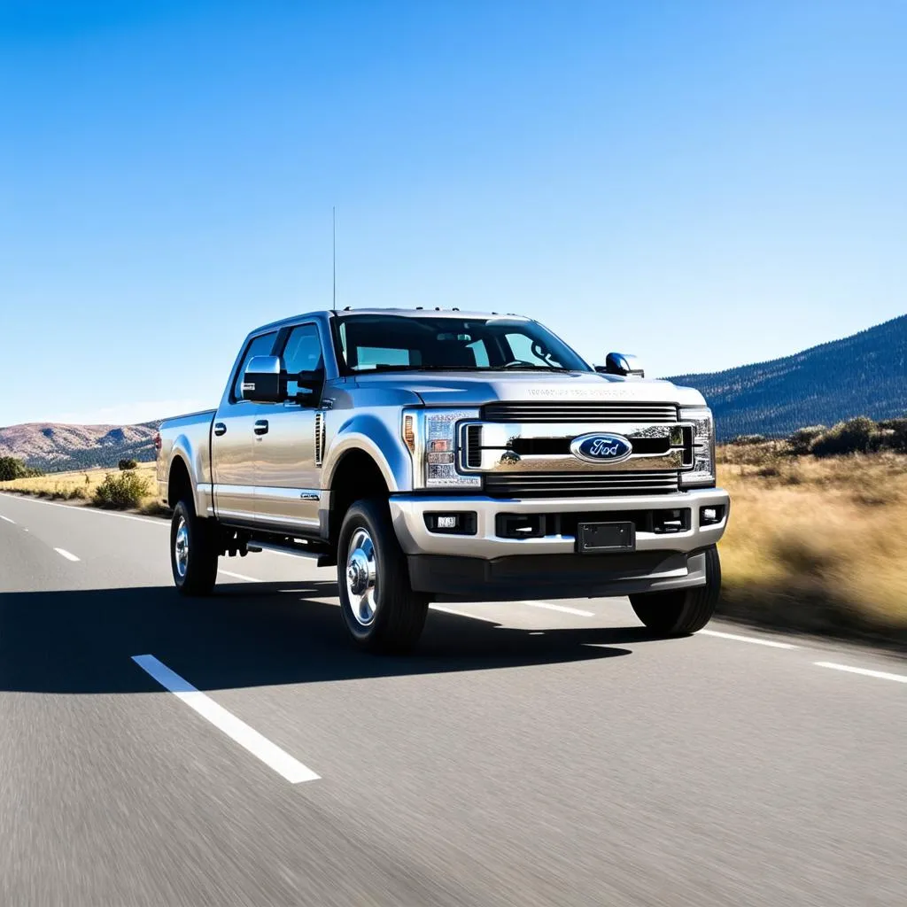 Ford F-350 on the road