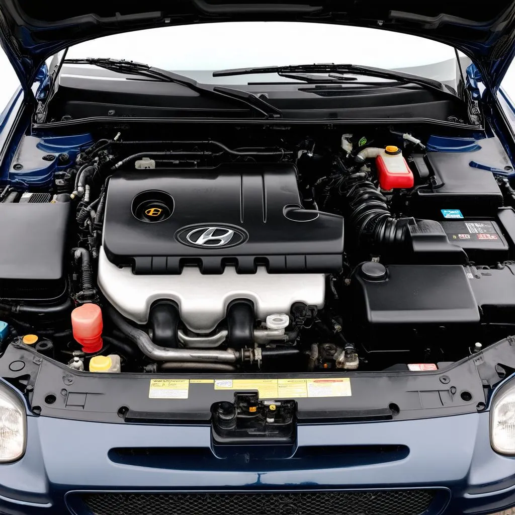 Hyundai Accent engine bay