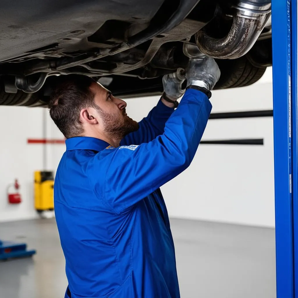 car exhaust inspection