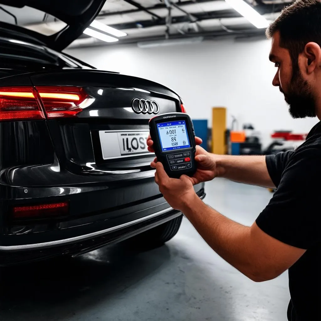 Mechanic Connecting Audi OBD