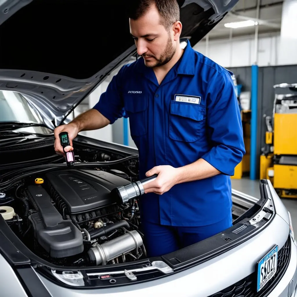 car mechanic engine diagnostic