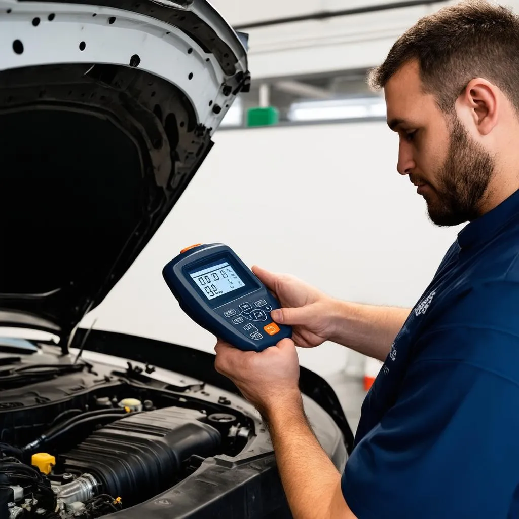 Mechanic Diagnosing Car Issues