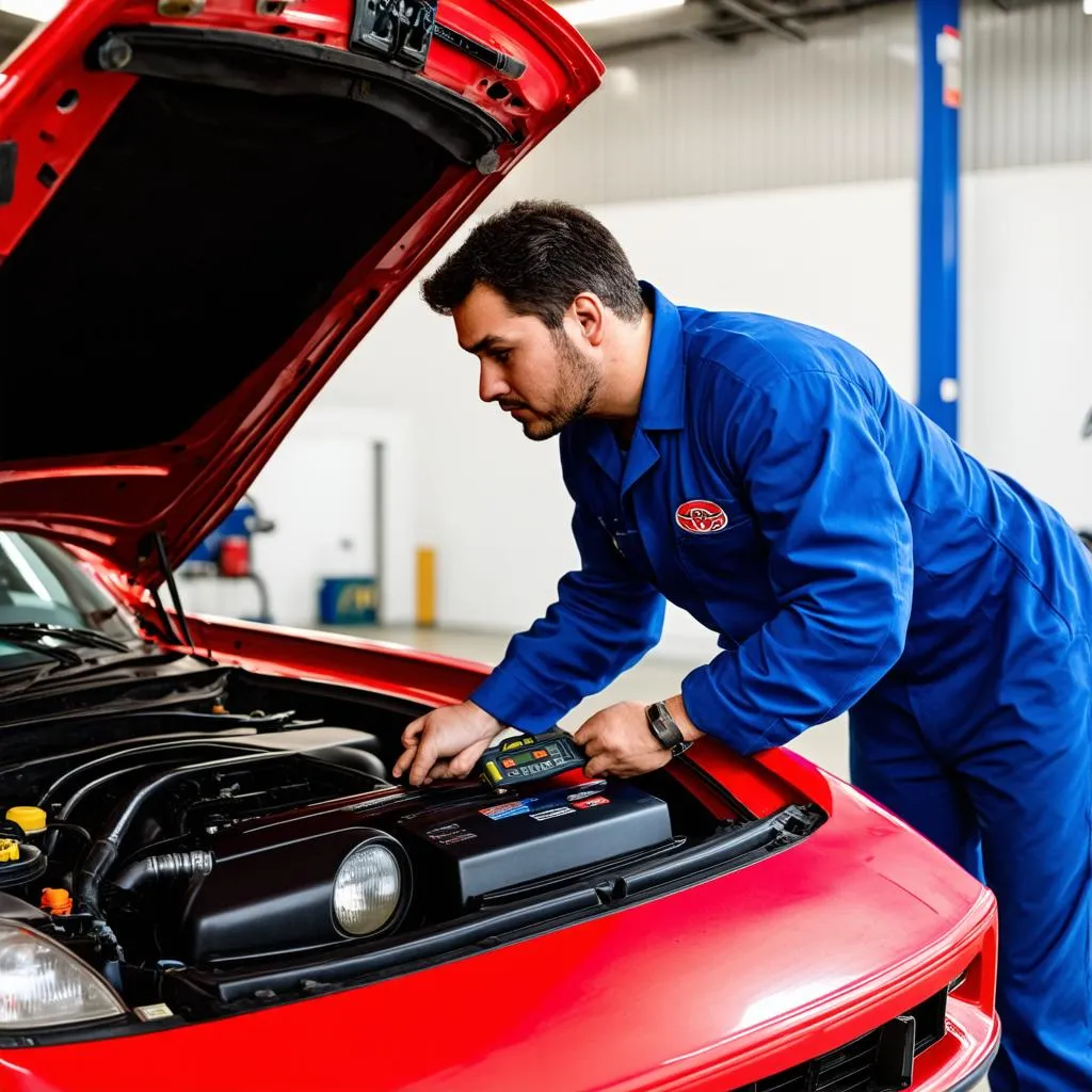 Mechanic Diagnosing 1991 MR2