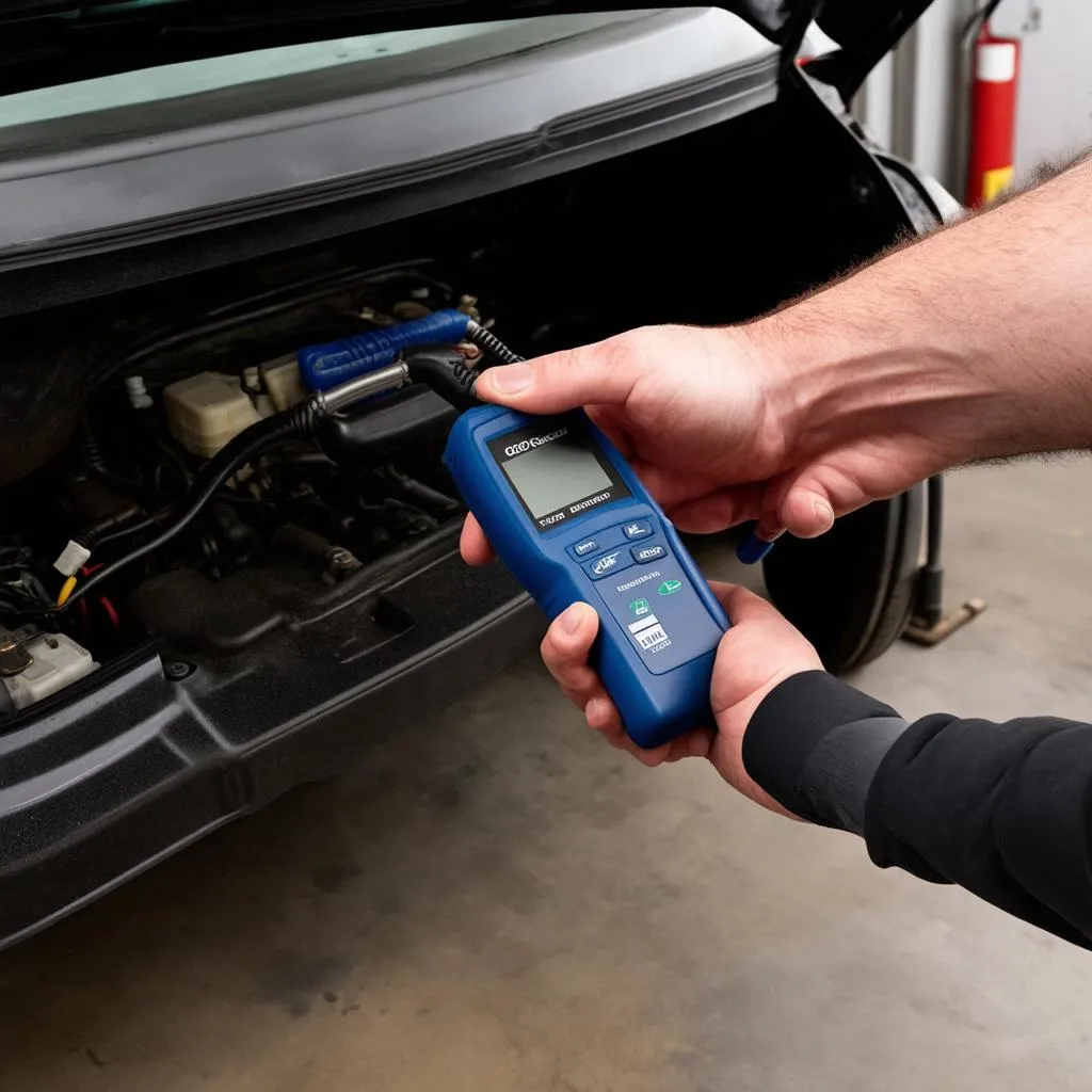 Mechanic Using Dealer Scanner on 2003 Ford Focus