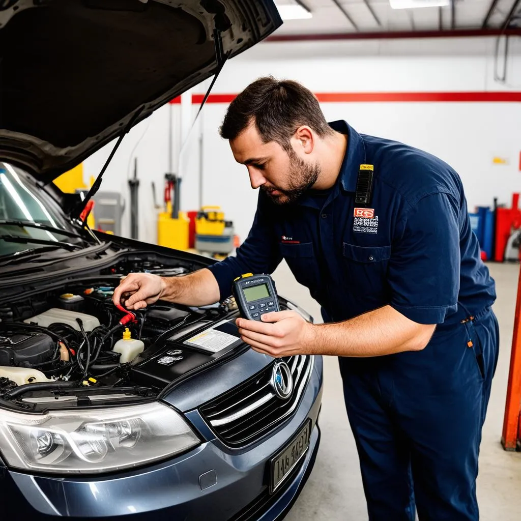 Professional Mechanic at Work