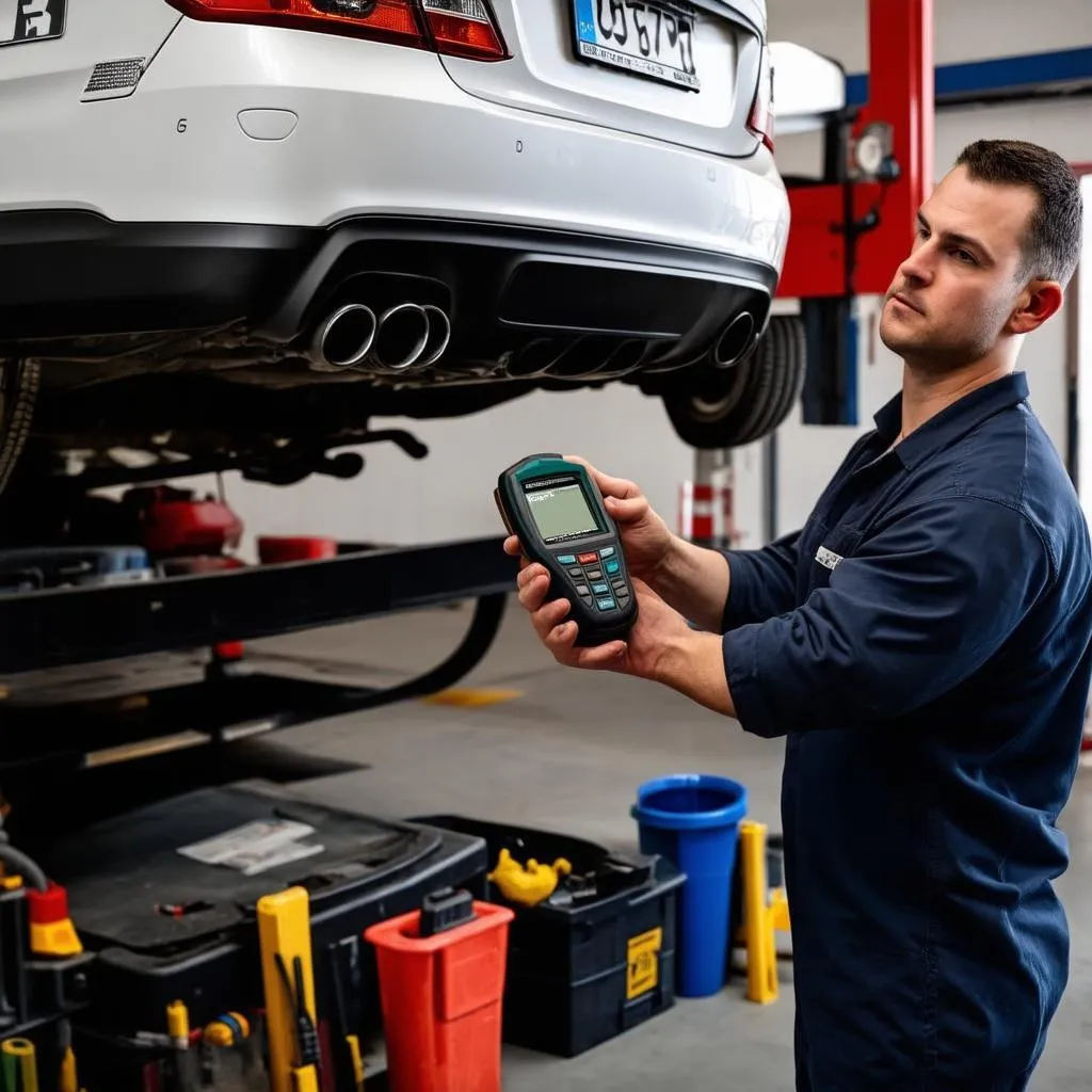 Car Diagnostic in Auto Repair Shop