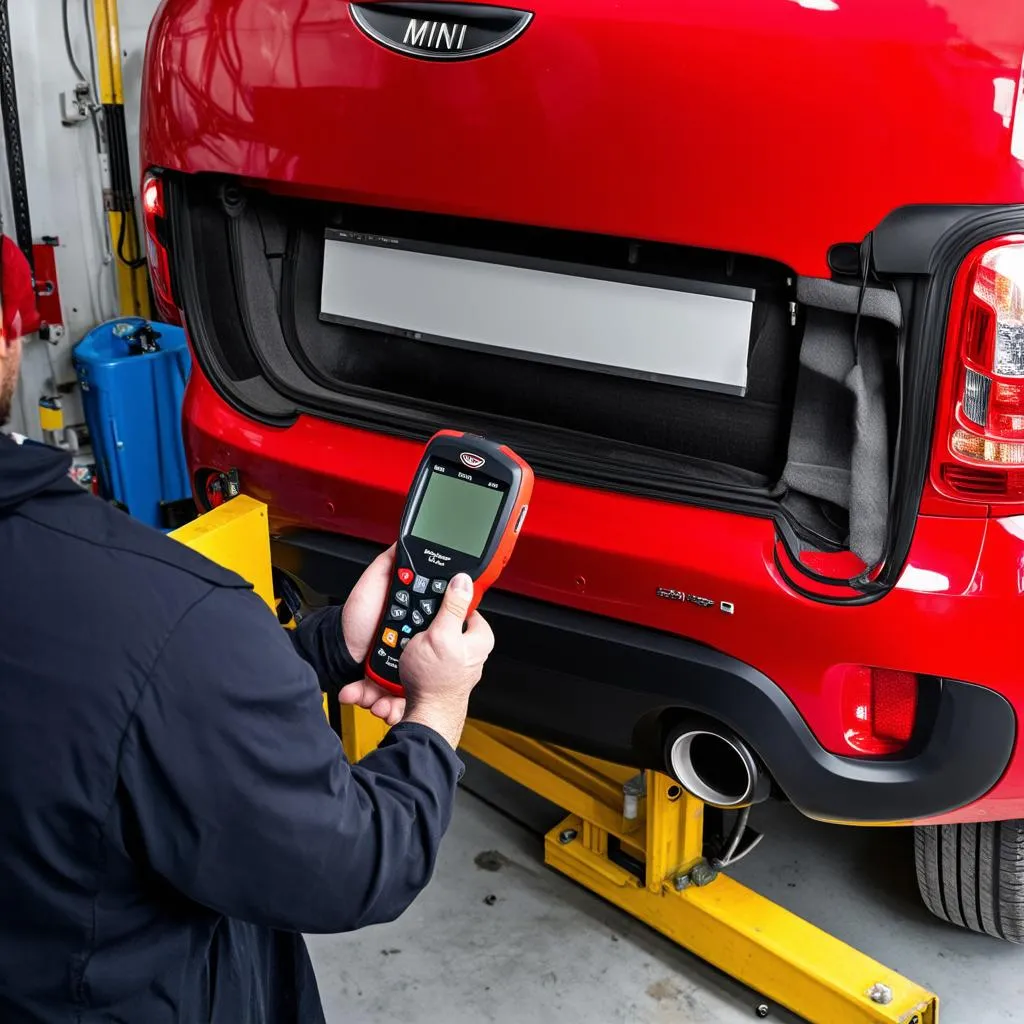 Mechanic Diagnosing MINI Countryman