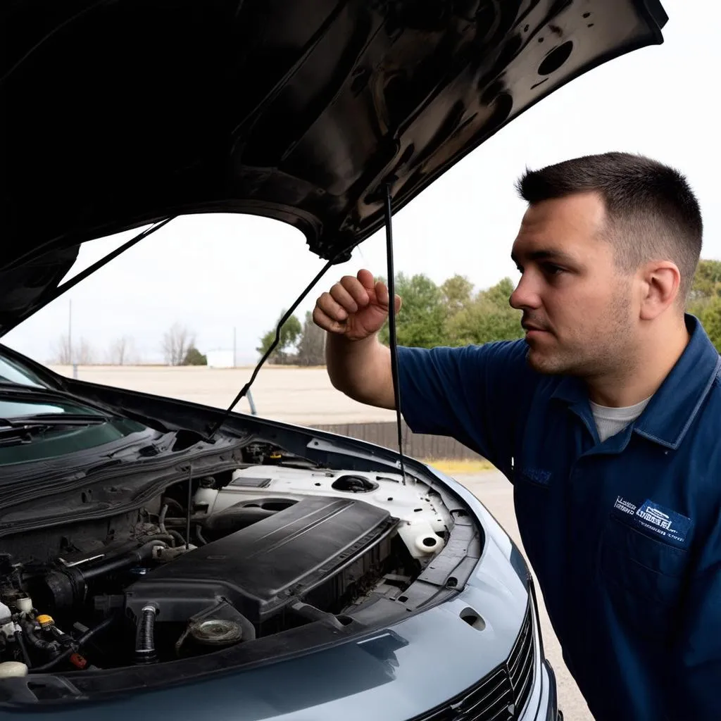 Mechanic working