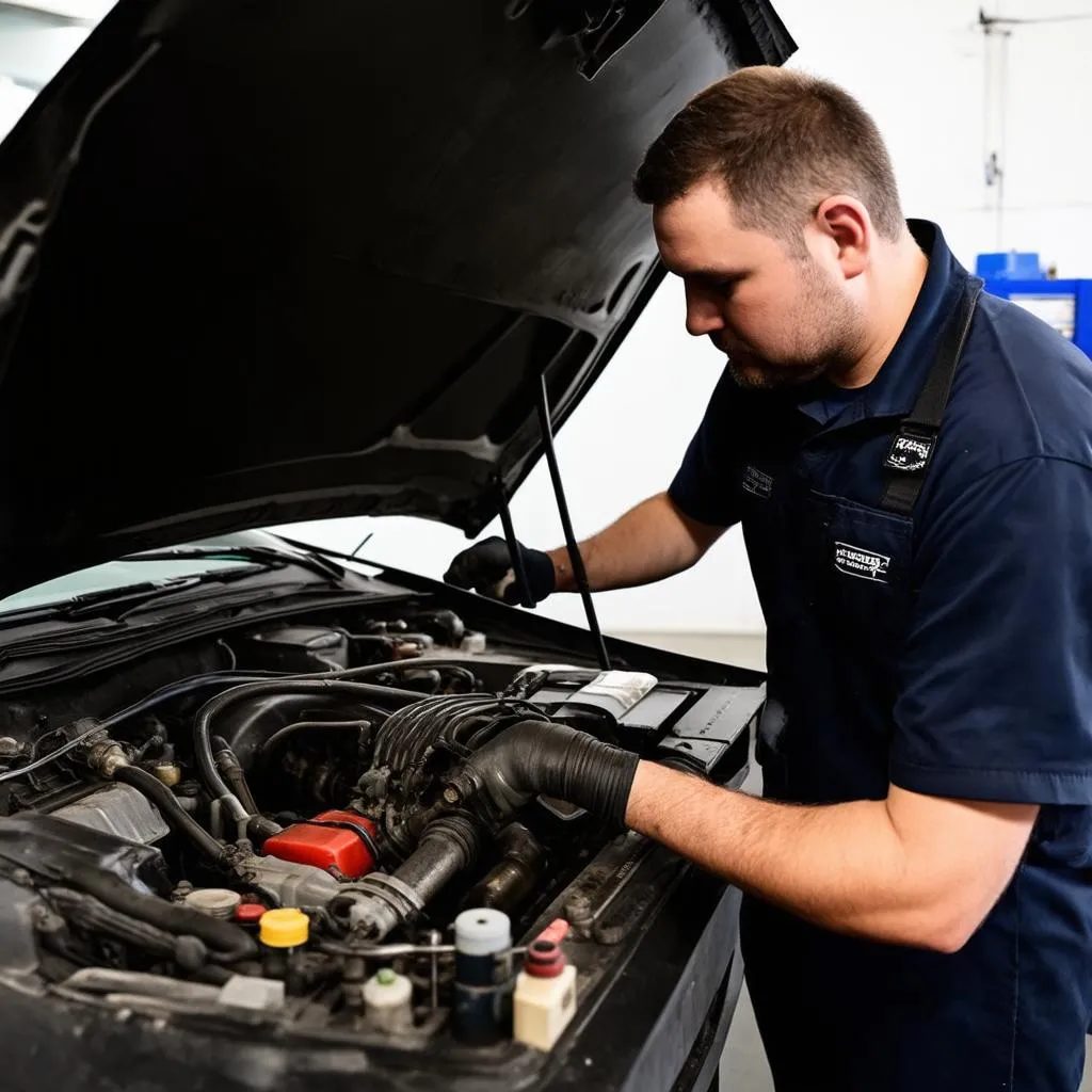 car mechanic working