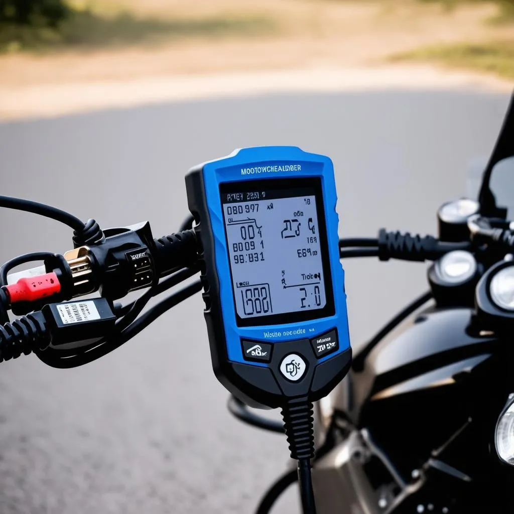 Motorcycle OBD Reader in Action